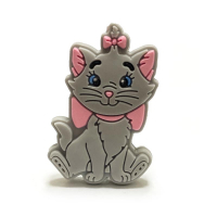 Кошечка с бантиком мини Светло Серая