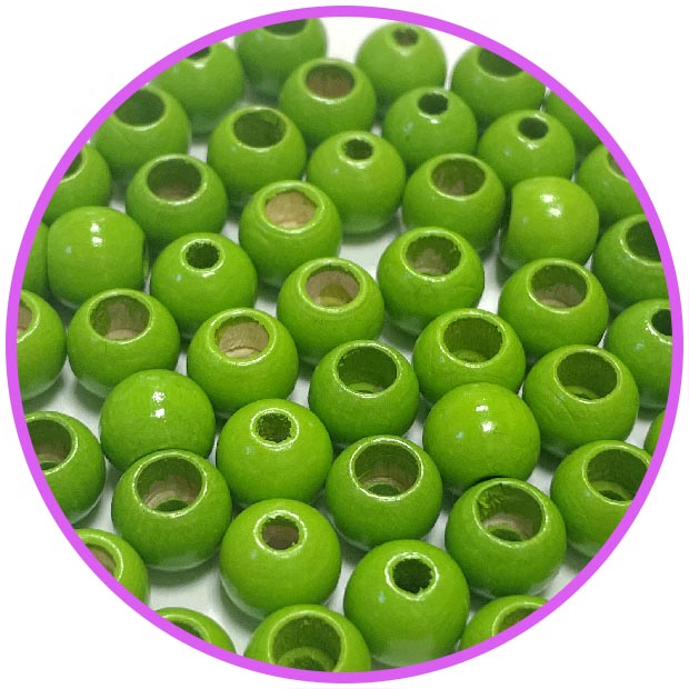 Бусина безопасности зеленая 10 мм (германия, дерево)