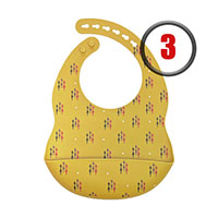 Нагрудник зауженный силиконовый Стрелочки 