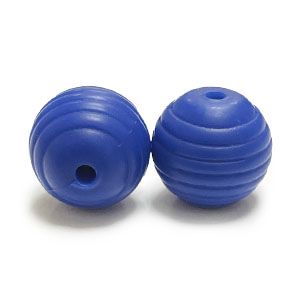 бусина Рифленая Темно-синий