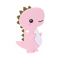 Динозавр с сердечком розовый