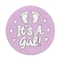 Бусина It's a Girl pale pink