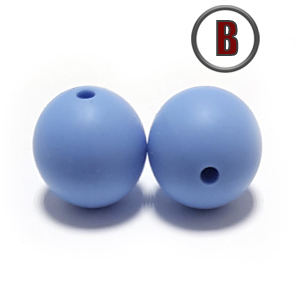 бусина Sky blue 15 мм. (в цвет пустышки BIBS)