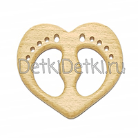 Сердечко с ножками из бука