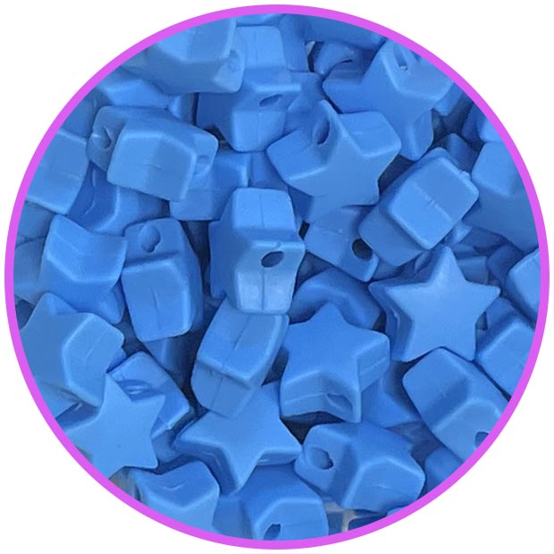 звезда мини  голубая