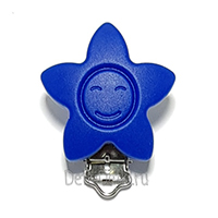 Звезда темно синяя клипса