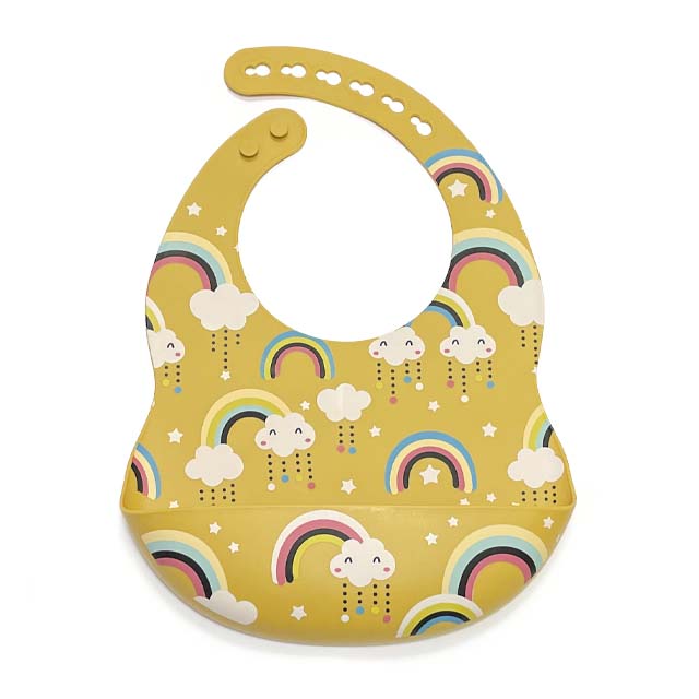 Нагрудник Радуга Mustard зауженный силиконовый