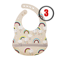 Нагрудник зауженный силиконовый Радуга (Телесный) (Завод 3)