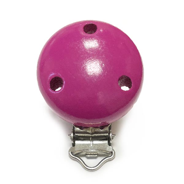 Клипса Темно Розовый (деревянная, германия)