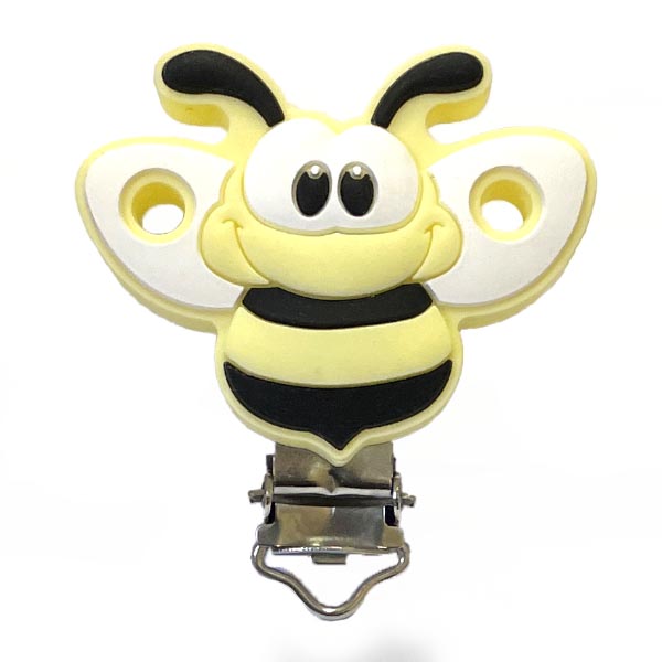 Клипса Пчелка Крем силиконовая