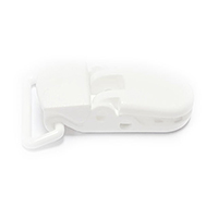 Клипса пластиковая 1 белая