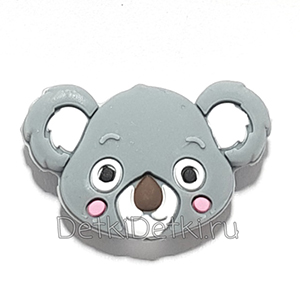 Голова коалы мини серая