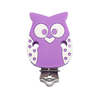 Сова фиолетовая клипса
