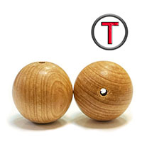 Бусина 20 мм PREMIUM МАТОВЫЕ из можжевельника( внутренний D2 мм)