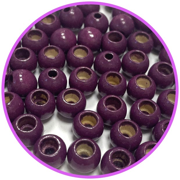 Бусина безопасности фиолетовая 10 мм (германия, дерево)
