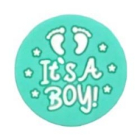 Бусина It's a Boy сетлая бирюза