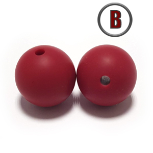 бусина Ruby 15 мм. (в цвет пустышки BIBS)