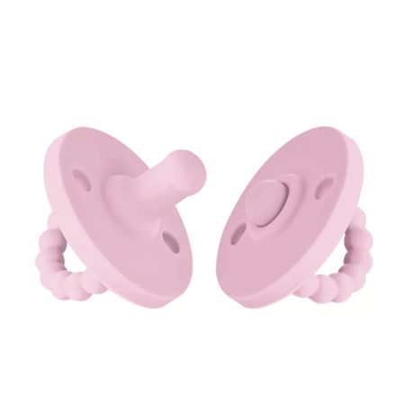 Пустышка Розовая силиконовая в пластиковом боксе