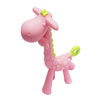 Игрушка грызунок жирафик розовый