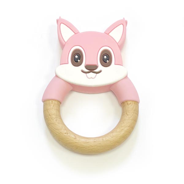 Белка  на кольце розовая