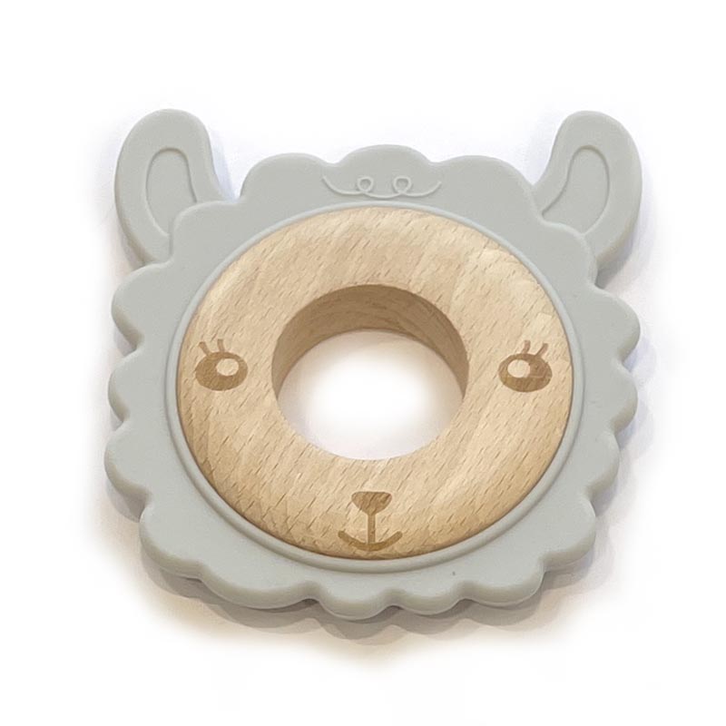 Альпака Light Grey на деревянном кольце