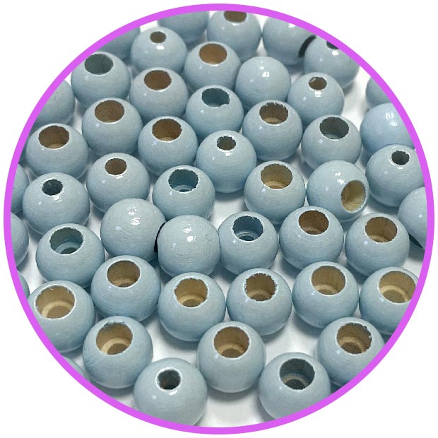 Бусина безопасности нежно голубая 10 мм (германия, дерево)