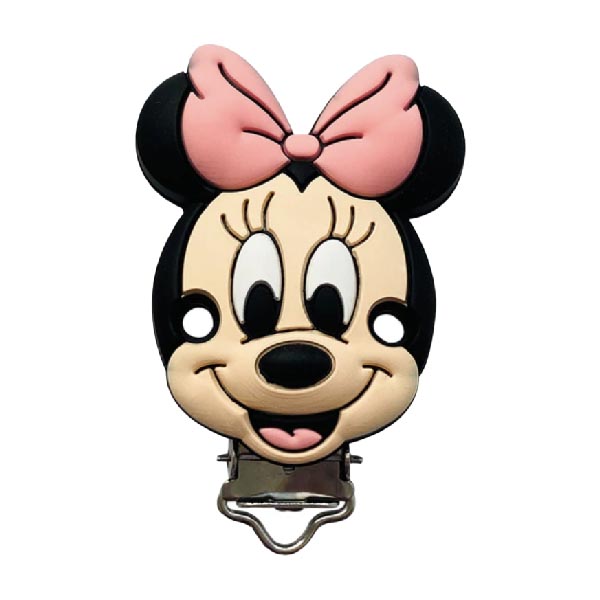 Минни Розовый бант клипса силиконовая