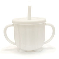 Поильник силиконовый Marble white (Завод 2)