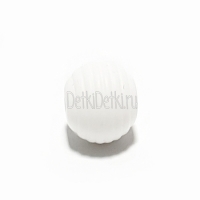 бусина Рифленая белая