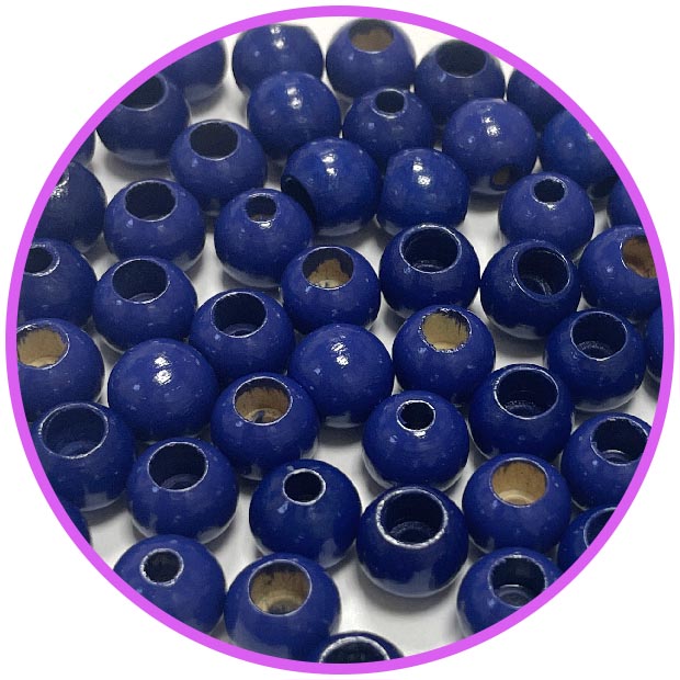 Бусина безопасности темно синяя 10 мм (германия, дерево)