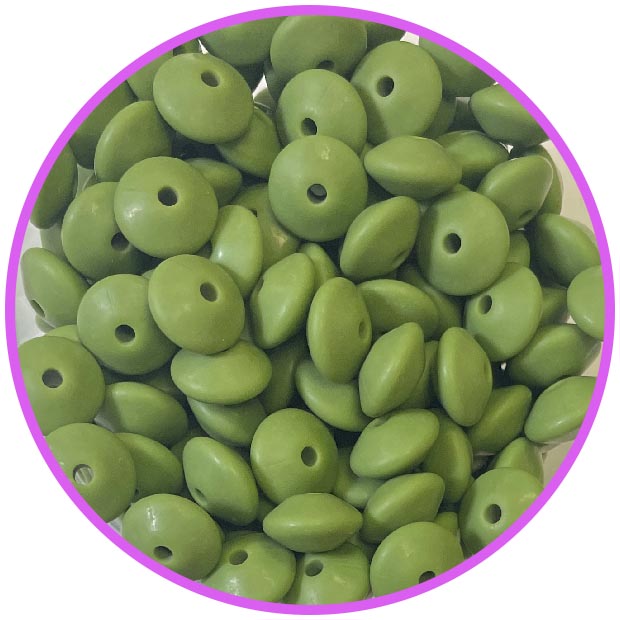 Линза 12 мм Army green силиконовая