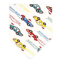 Нагрудник хлопковый Гонки с кнопкой