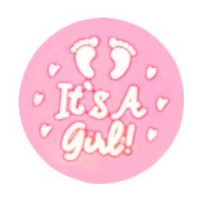 Бусина It's a Girl пинк