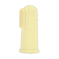 Щёточка прорезыватель на пальчик Pastel Yellow (в футляре)