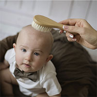 Расчёска для новорожденных детей из козьей шерсти