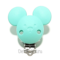 Микки светлая бирюза клипса