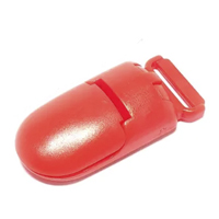 Клипса пластиковая 2 красная