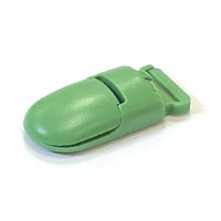 Клипса пластиковая 2 Зеленая