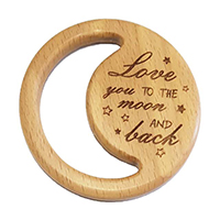 Луна с надписью на английском из бука