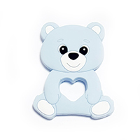 Мишка с сердечком нежно голубой