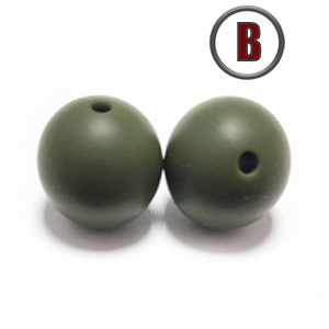 бусина Hanter green 15 мм. (в цвет пустышки BIBS)