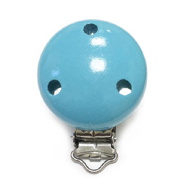 Клипса Светлая Бирюза (деревянная, германия)