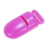 Клипса пластиковая 2 темно розовая