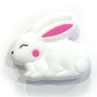 Зайка мини белый (уши пинк)