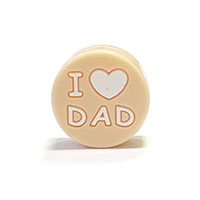 бусина I love  dad Peach Quartz