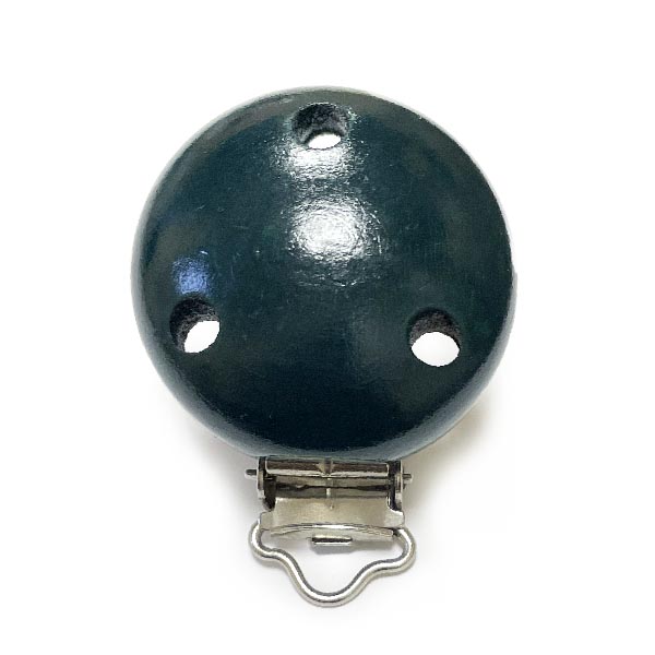 Клипса Темная Бирюза (деревянная, германия)