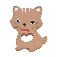 Котенок с бантиком коричневый