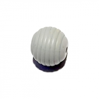 бусина Рифленая светло серая