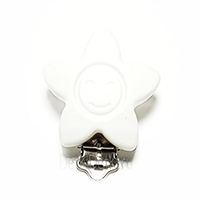 Звезда белое клипса