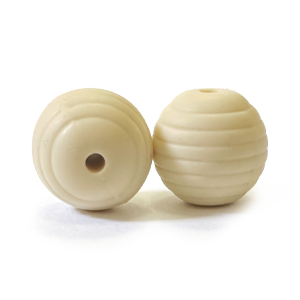 бусина Рифленая Телесная